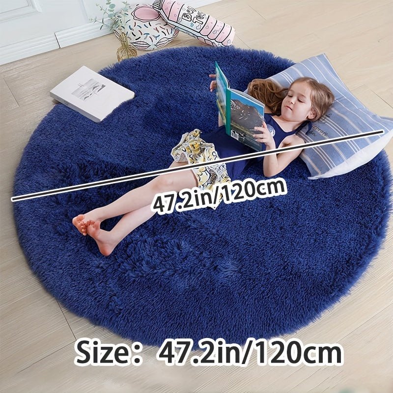 Rundt fluffy teppe - Clouda