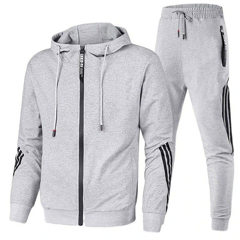 Sporty og varm herretreningsdress i ullblanding