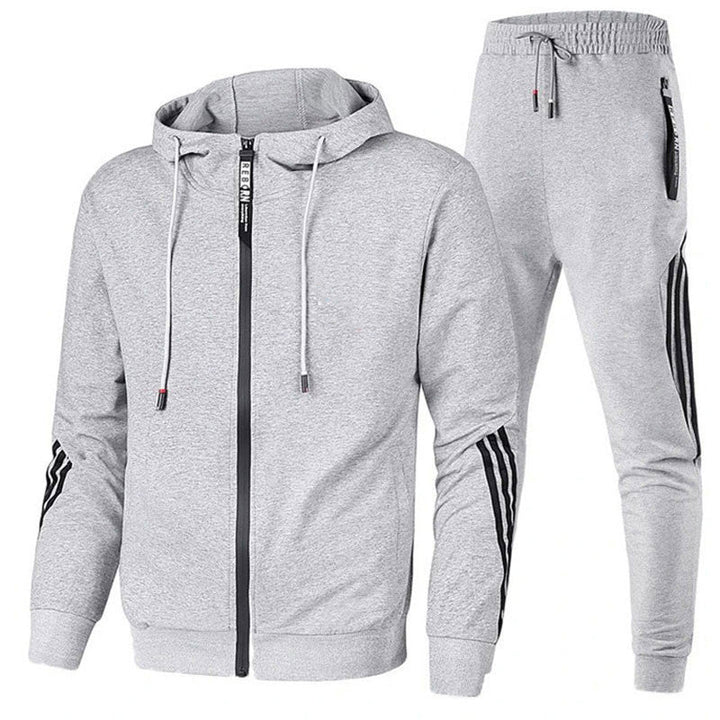 Sporty og varm herretreningsdress i ullblanding