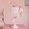 Bordlampe med keramisk rose – Shabby Chic