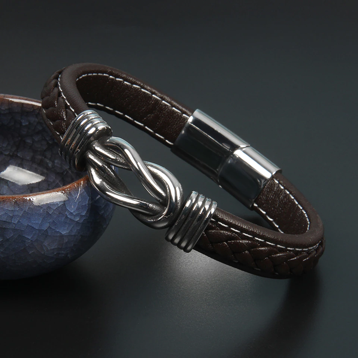 Infinity-armbånd | Armbånd i skinn med knute