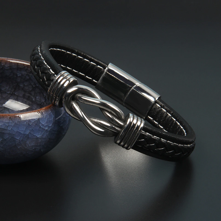 Infinity-armbånd | Armbånd i skinn med knute
