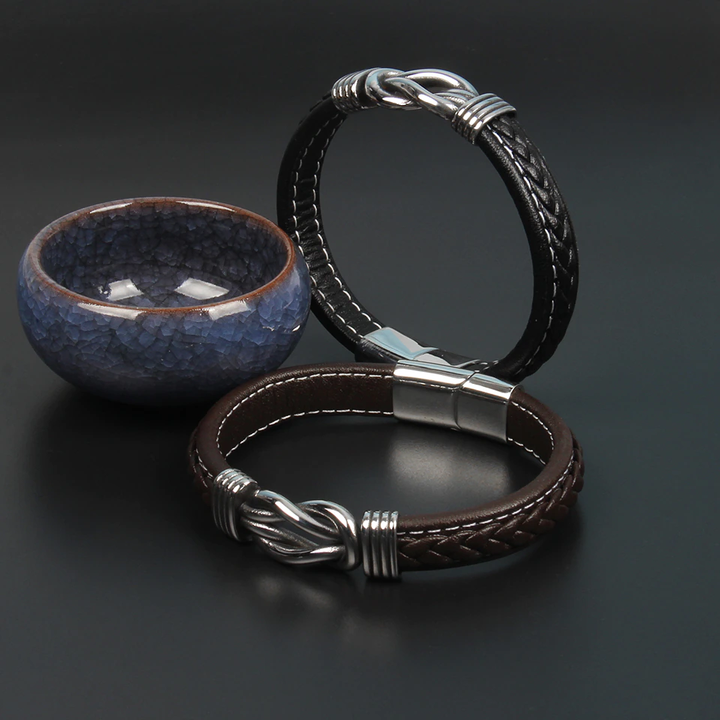 Infinity-armbånd | Armbånd i skinn med knute