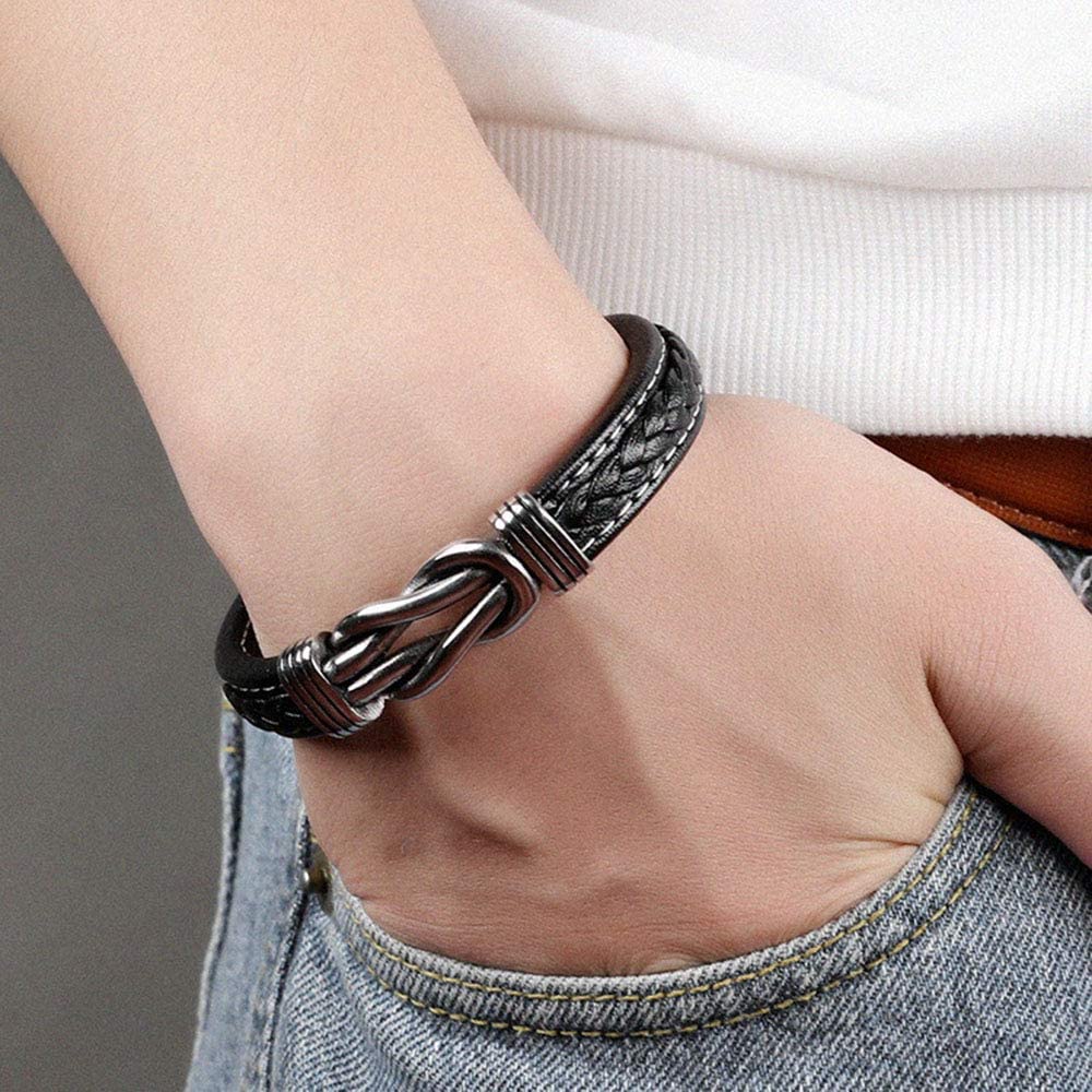 Infinity-armbånd | Armbånd i skinn med knute