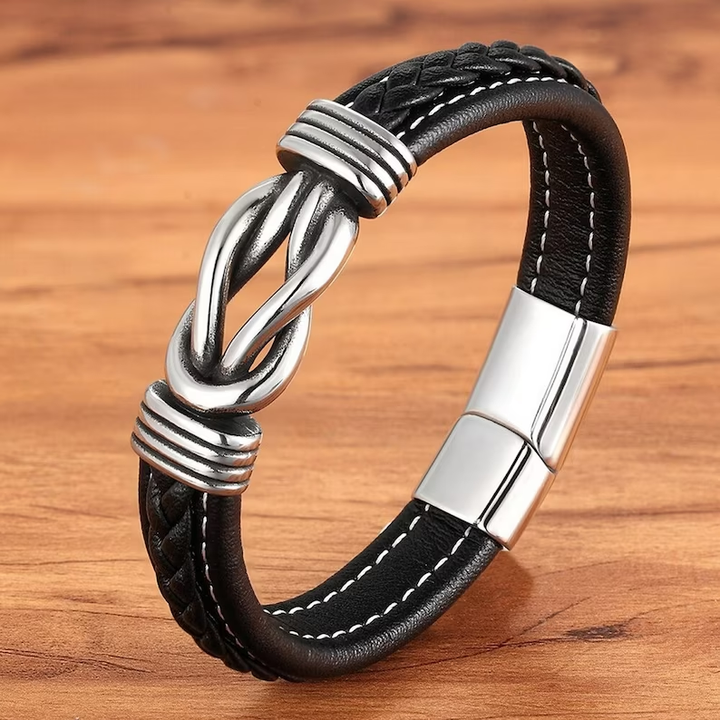 Infinity-armbånd | Armbånd i skinn med knute