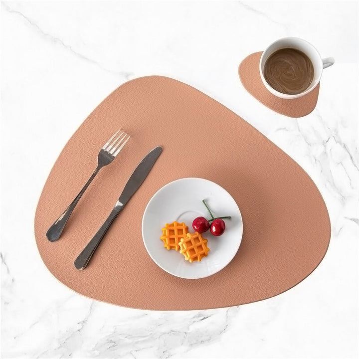 Vannavvisende placemat-sett i skinn - Tablevo
