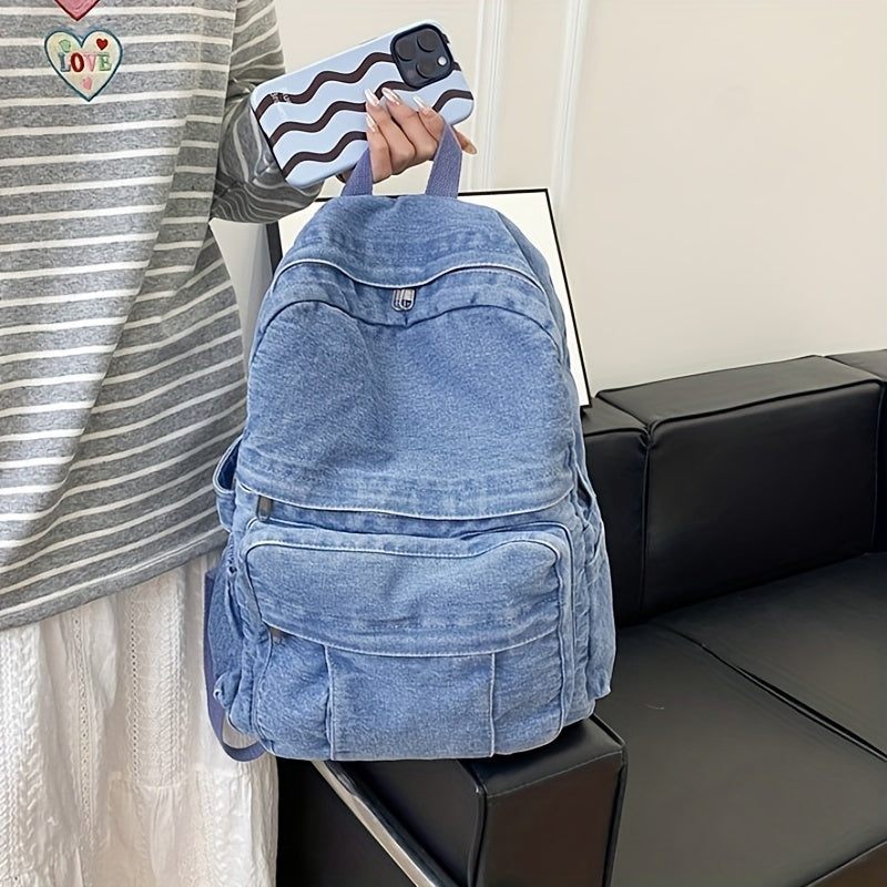 Ryggsekk i denim, unisex