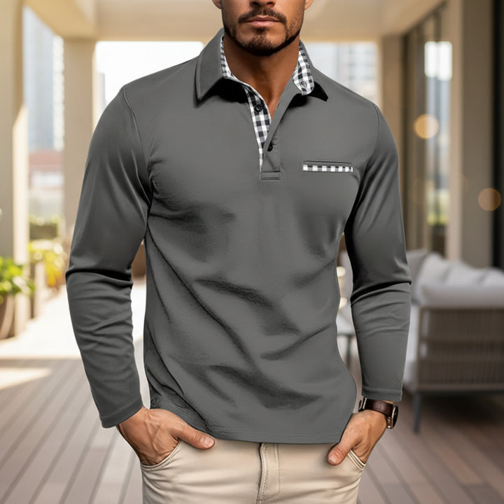 Menns Klassiske Langermede Sommer Polo