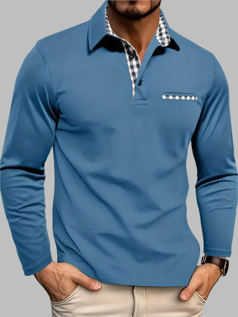 Menns Klassiske Langermede Sommer Polo
