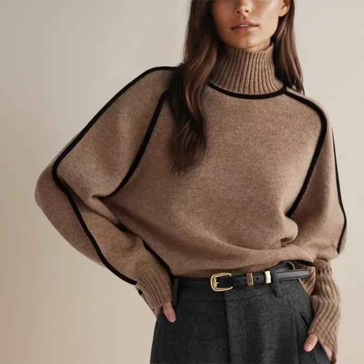 Luxurious cashmere sweater with turtleneck