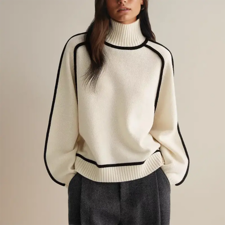 Luxurious cashmere sweater with turtleneck