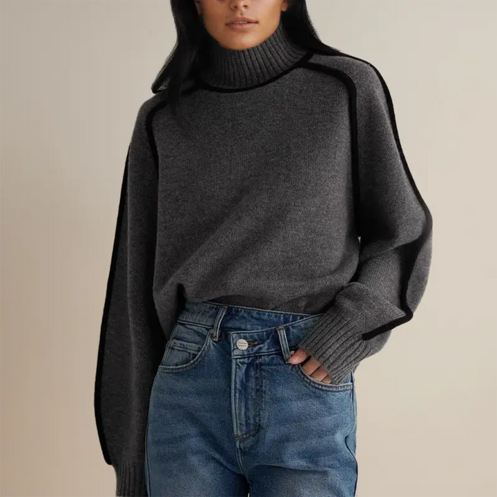 Luxurious cashmere sweater with turtleneck