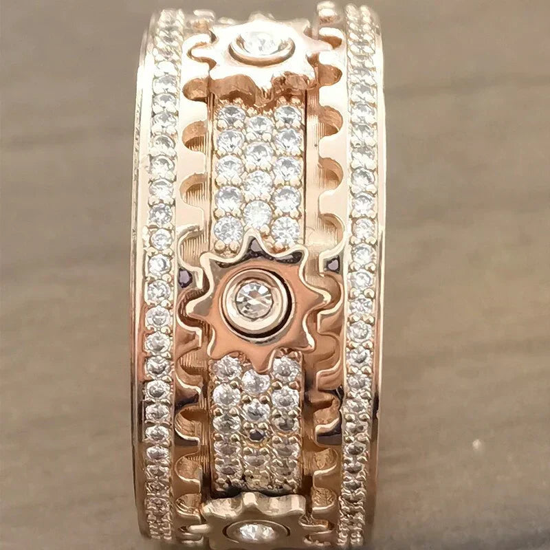 Spinnring med roterende design