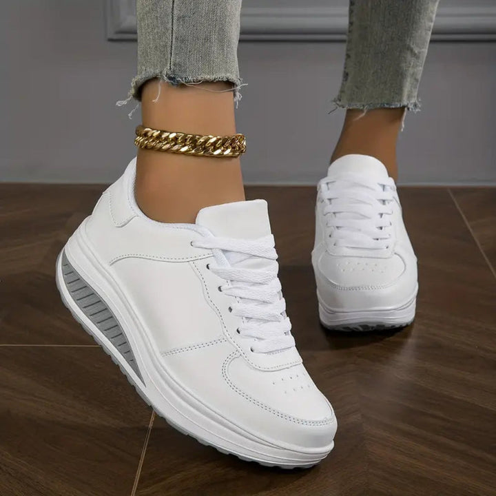 Platform shoes in PU leather for women