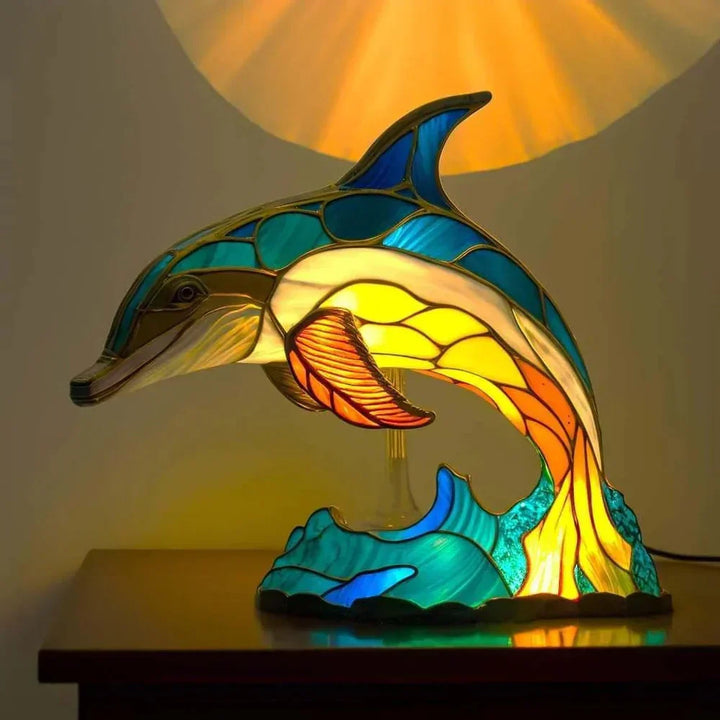 Dyrelamper i Farget Glass – Kunstnerisk Bordpynt