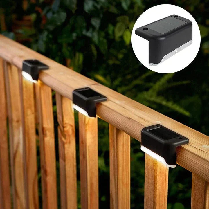 6+2 GRATIS | Solcellelampe til hagen | Vanntett utendørs LED-lys | Varmt lys | Trygg og stemningsfull belysning