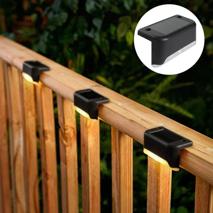6+2 GRATIS | Solcellelampe til hagen | Vanntett utendørs LED-lys | Varmt lys | Trygg og stemningsfull belysning