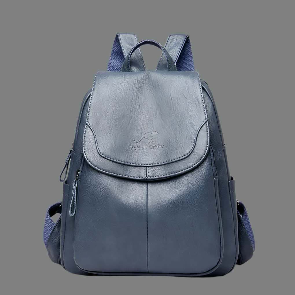 Diebstahlsichere Leder-Rucksack für stilvolle Frauen