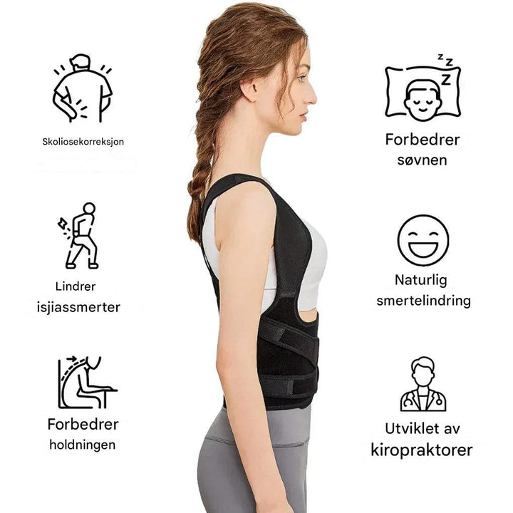 Justerbar ryggstøtte – Støtte for holdningskorrigering