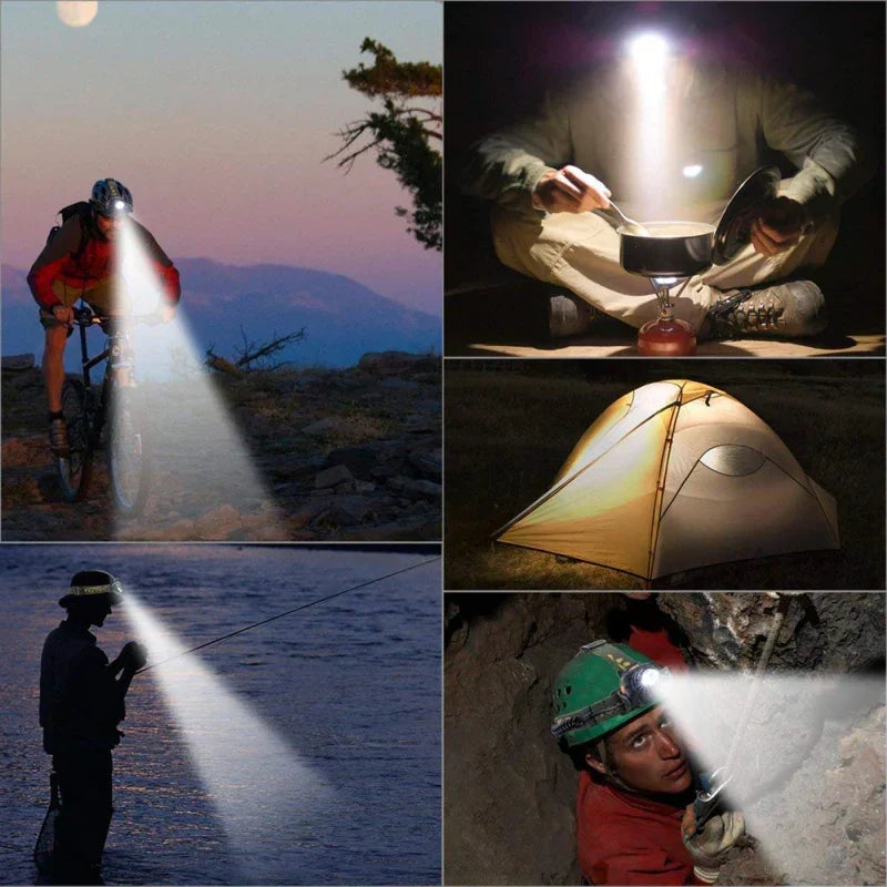 Wiederaufladbare LED-Stirnbandlampe – langlebig, wasserdicht und leistungsstark
