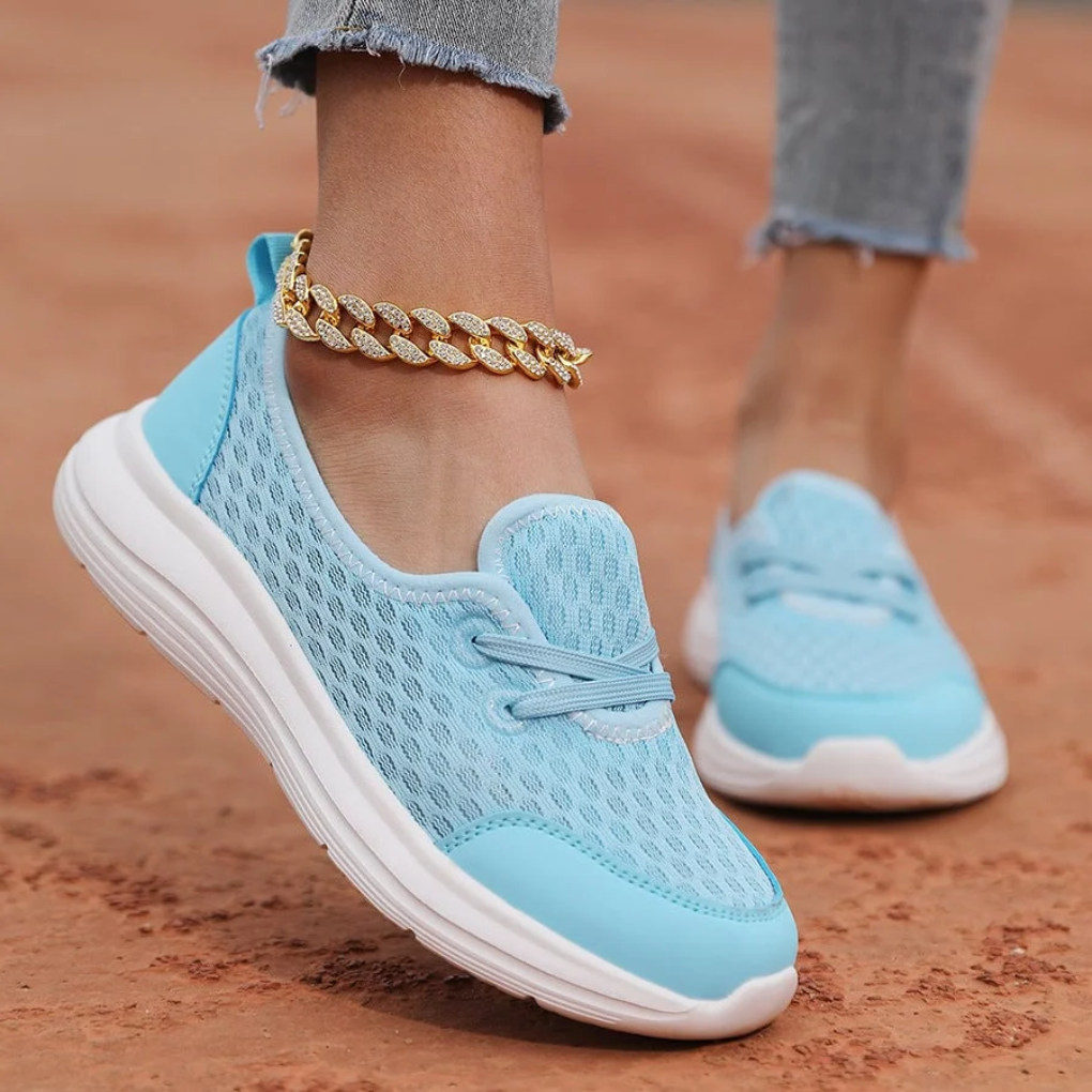 Orthopedic shoes with soft sole and mesh for women