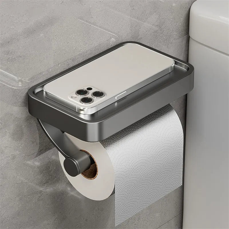 Toalettpapirholder med Hylle – Stalux