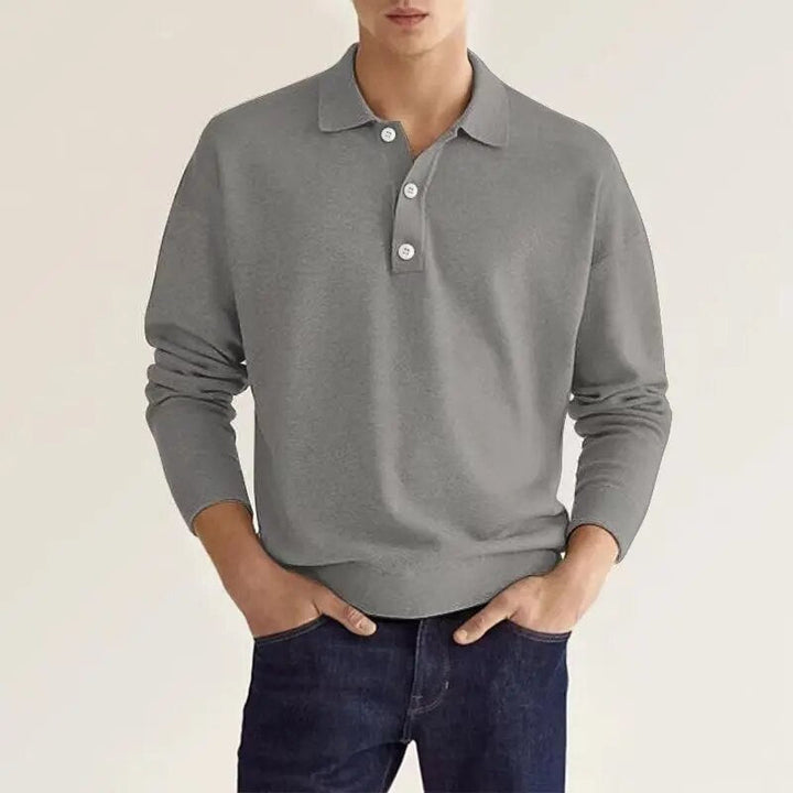 Long-Sleeved Polo Shirt for Men – Style and Comfort in One