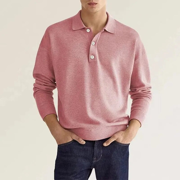 Long-Sleeved Polo Shirt for Men – Style and Comfort in One