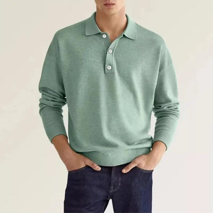 Long-Sleeved Polo Shirt for Men – Style and Comfort in One