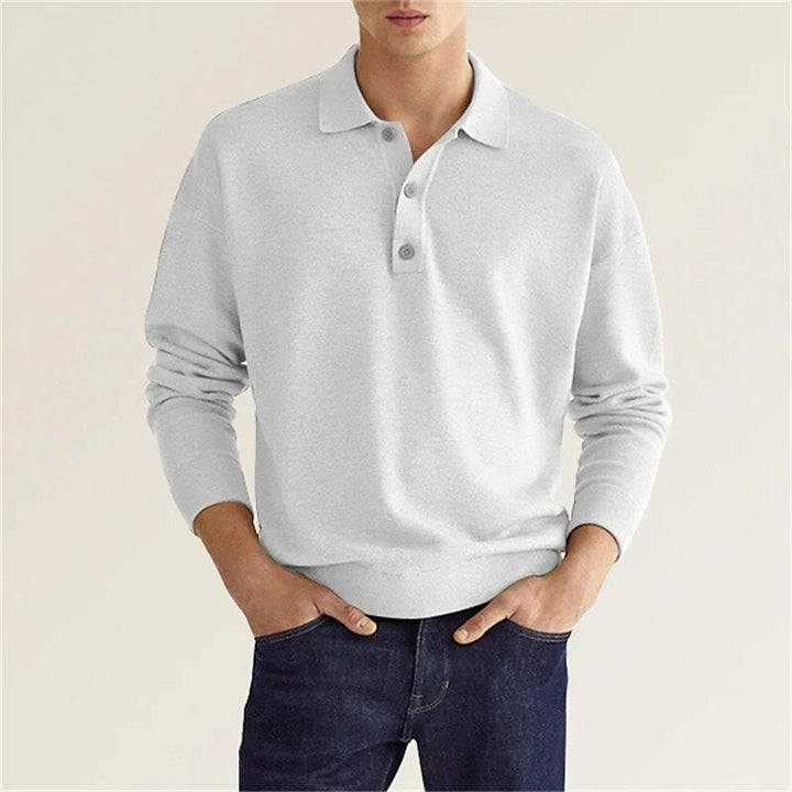 Long-Sleeved Polo Shirt for Men – Style and Comfort in One