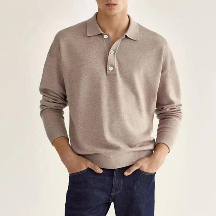 Long-Sleeved Polo Shirt for Men – Style and Comfort in One