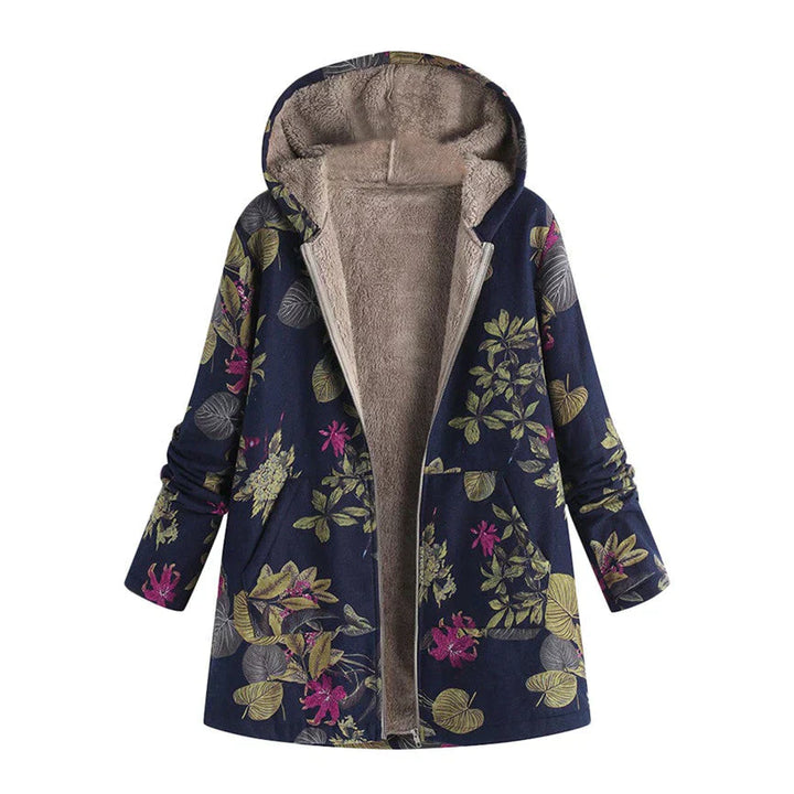 Light spring jacket for women with hood and front pockets