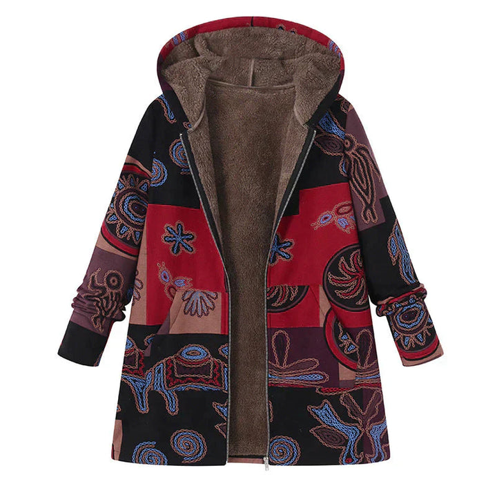 Light spring jacket for women with hood and front pockets