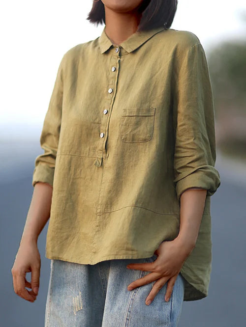 Elegant Langermet Bluse for Kvinner
