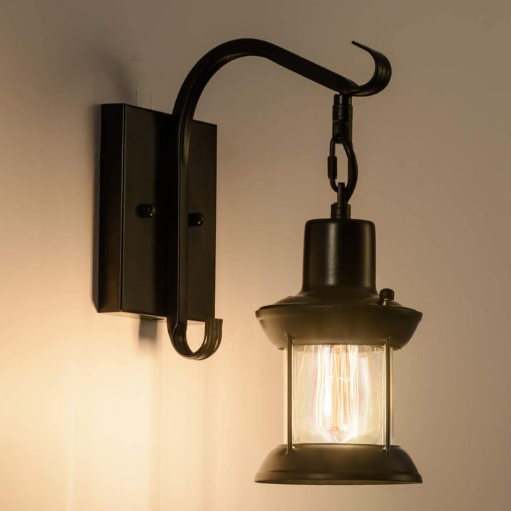 Silva Industriell Retro Vegglampe Svart/Bronse Innendørs Metall/Glass