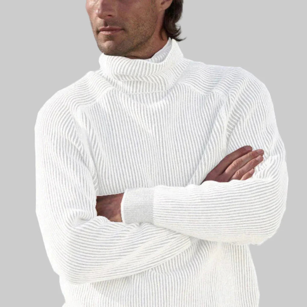 Herre Pologenser  Elegant Ensfarget Strikk