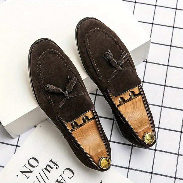 Classic Men's Loafers with Tassels in Various Colors