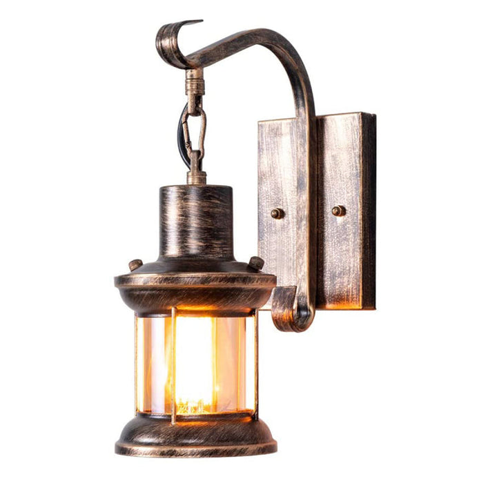 Silva Industriell Retro Vegglampe Svart/Bronse Innendørs Metall/Glass