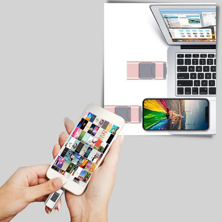 4-i-1 USB-minnepinne Lagringsenhet med flere kontakter