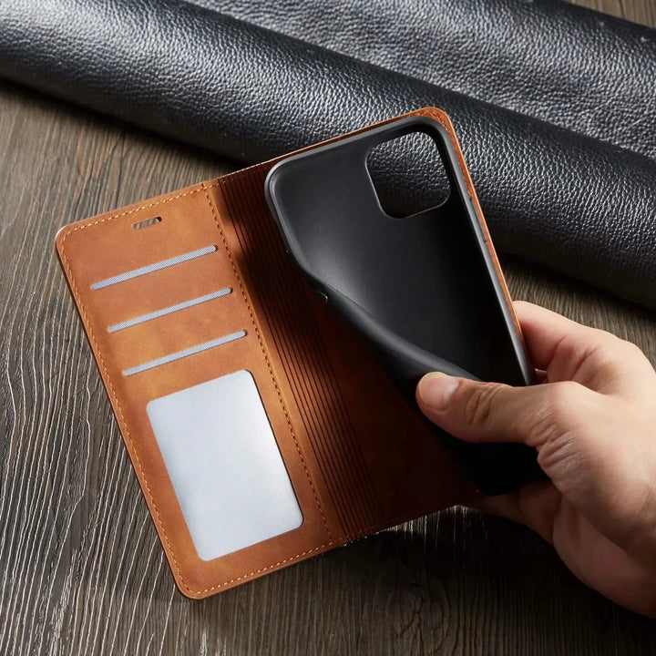 Luksuriøst magnetisk deksel for iPhone med sterk beskyttelse