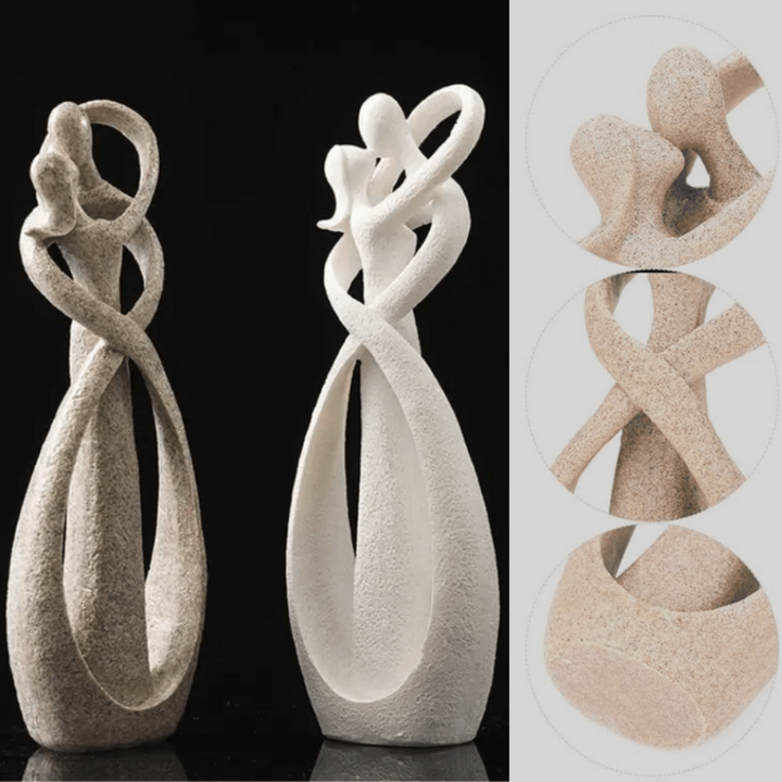 Abstrakt skulptur av tidløs kjærlighet