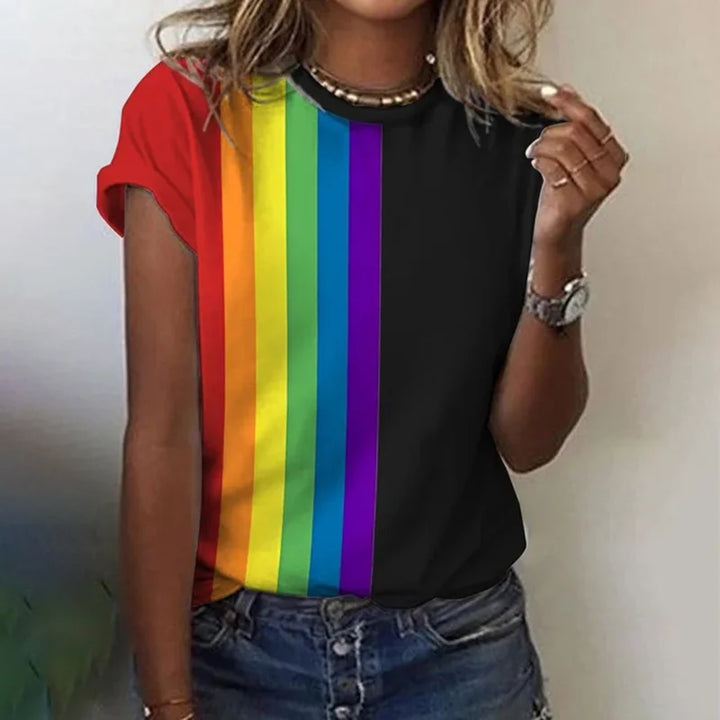 Stilvolles Regenbogen-T-Shirt