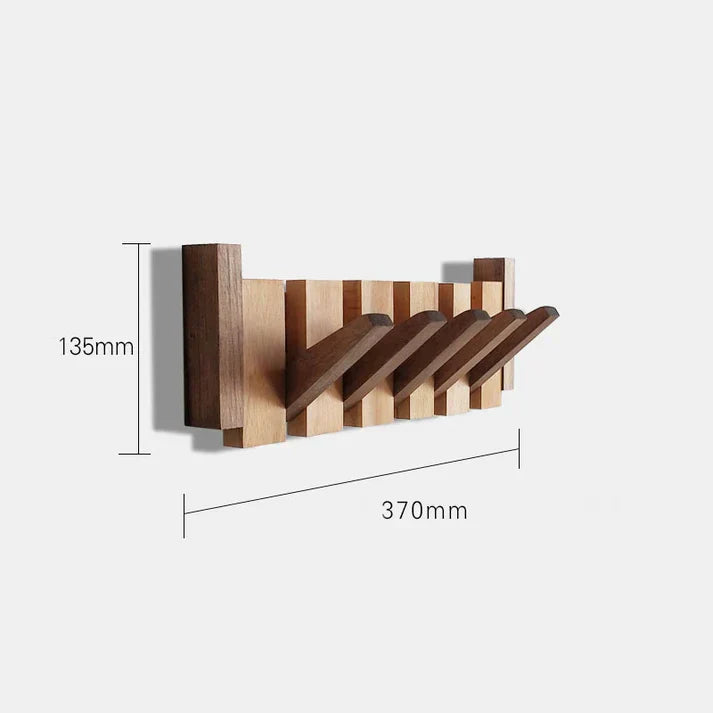 Sustainable wooden coat rack in piano silence