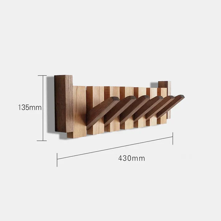 Sustainable wooden coat rack in piano silence