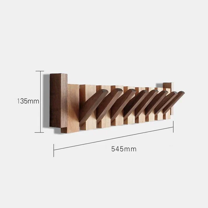 Sustainable wooden coat rack in piano silence