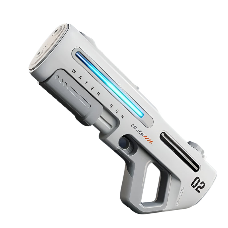 Kraftig vannpistol med LED - hvit eller grå