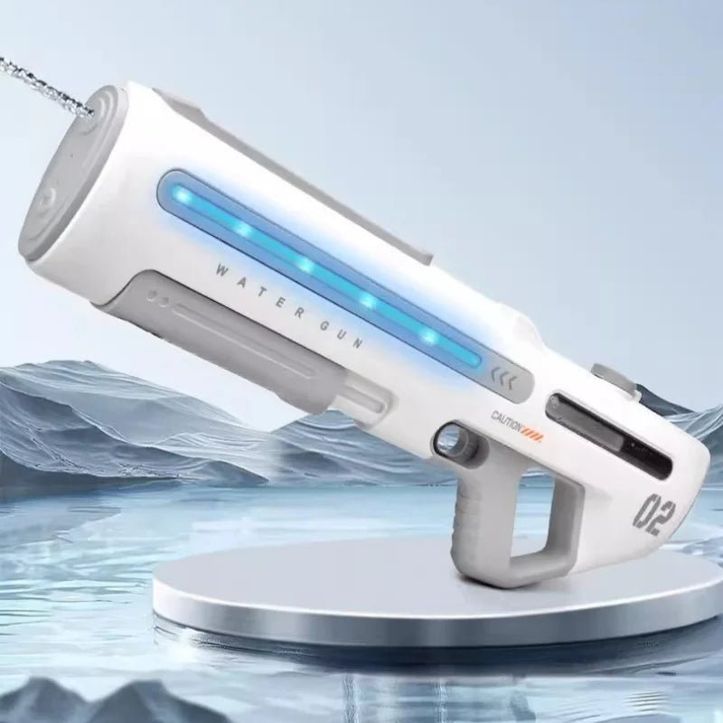 Kraftig vannpistol med LED - hvit eller grå