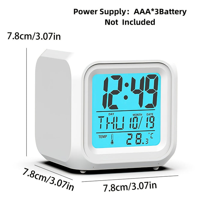 Digital LED-klokke med temperatur og dato