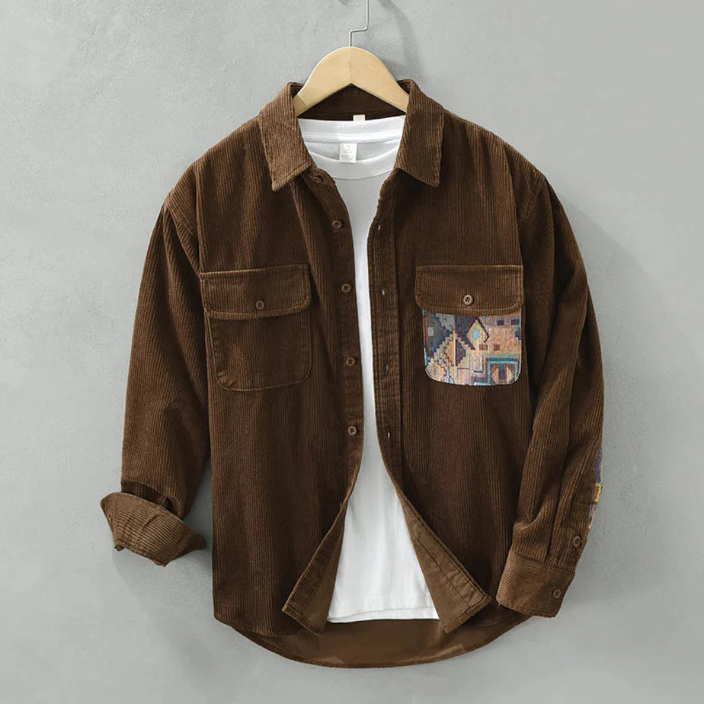 Herre vintage langermet skjorte – Klassisk stil med tidløs appell
