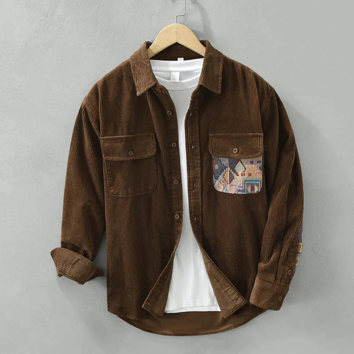 Herre vintage langermet skjorte – Klassisk stil med tidløs appell